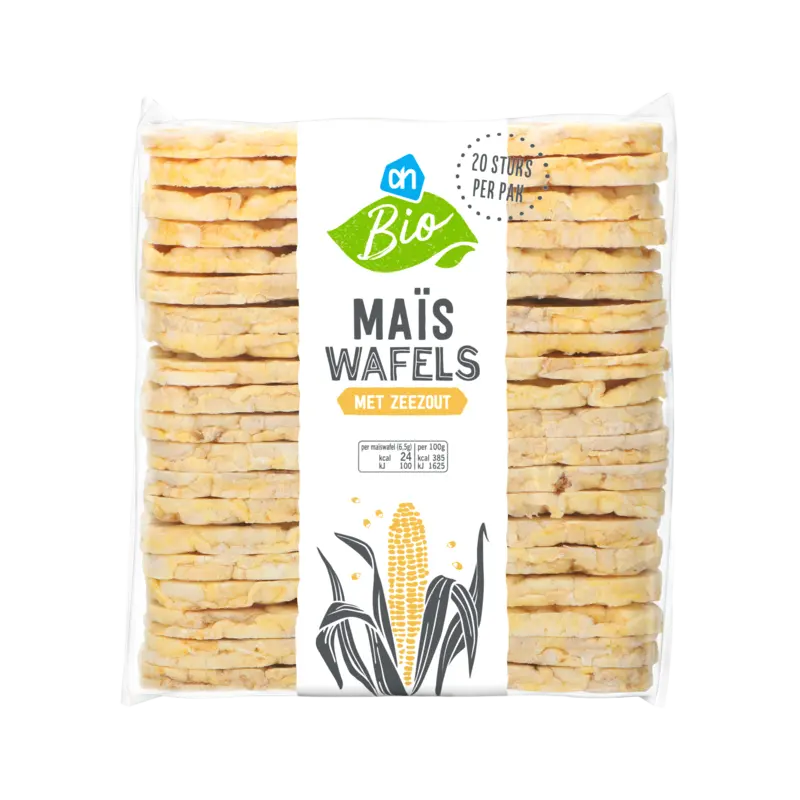 AH Biologisch Maiswafels met zeezout langwerpig
