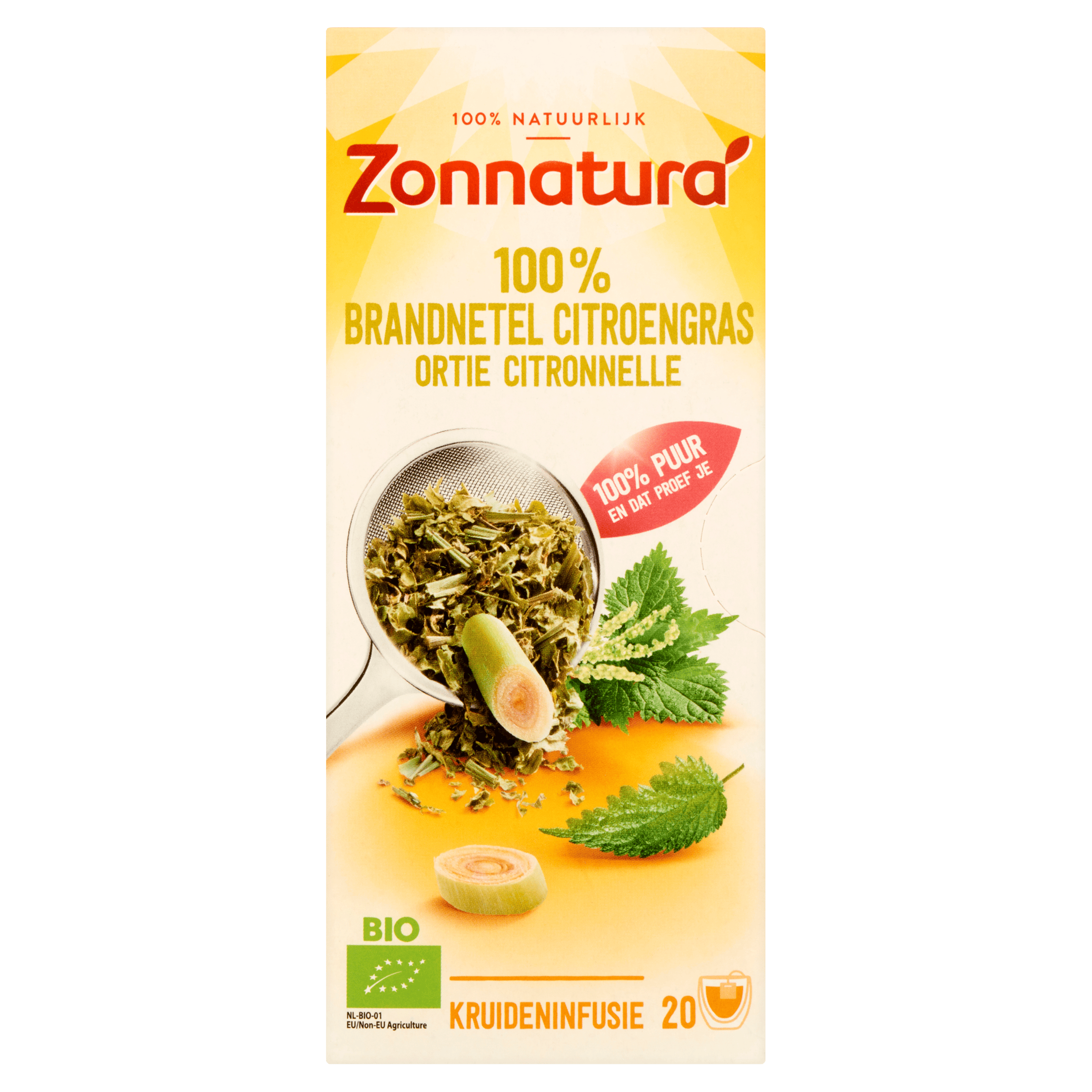Zonnatura Thee brandnetel en citroengras bio