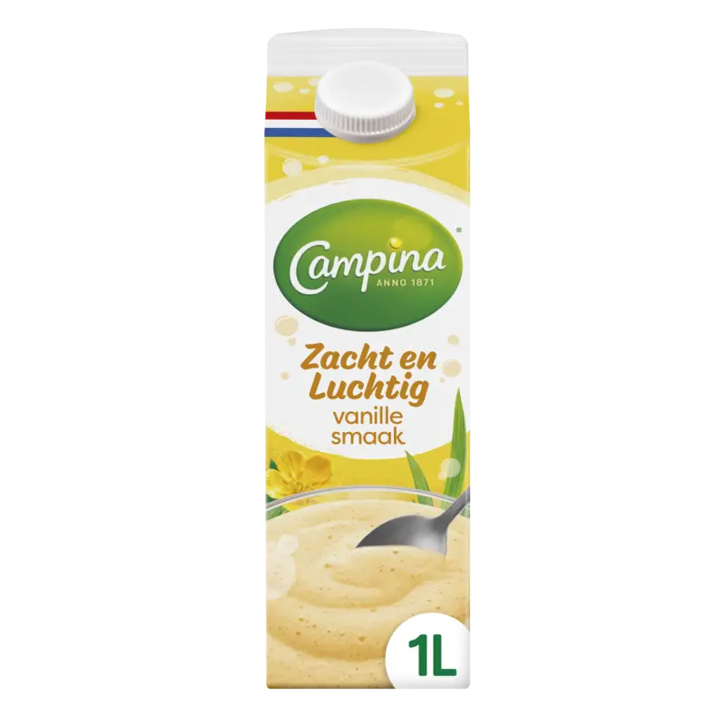 Campina Zacht & luchtig vanille smaak