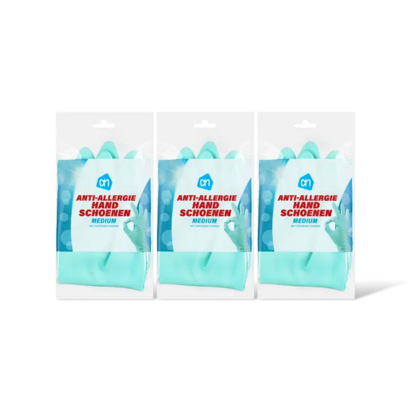 AH Anti-allergie handschoenen M 3-pack