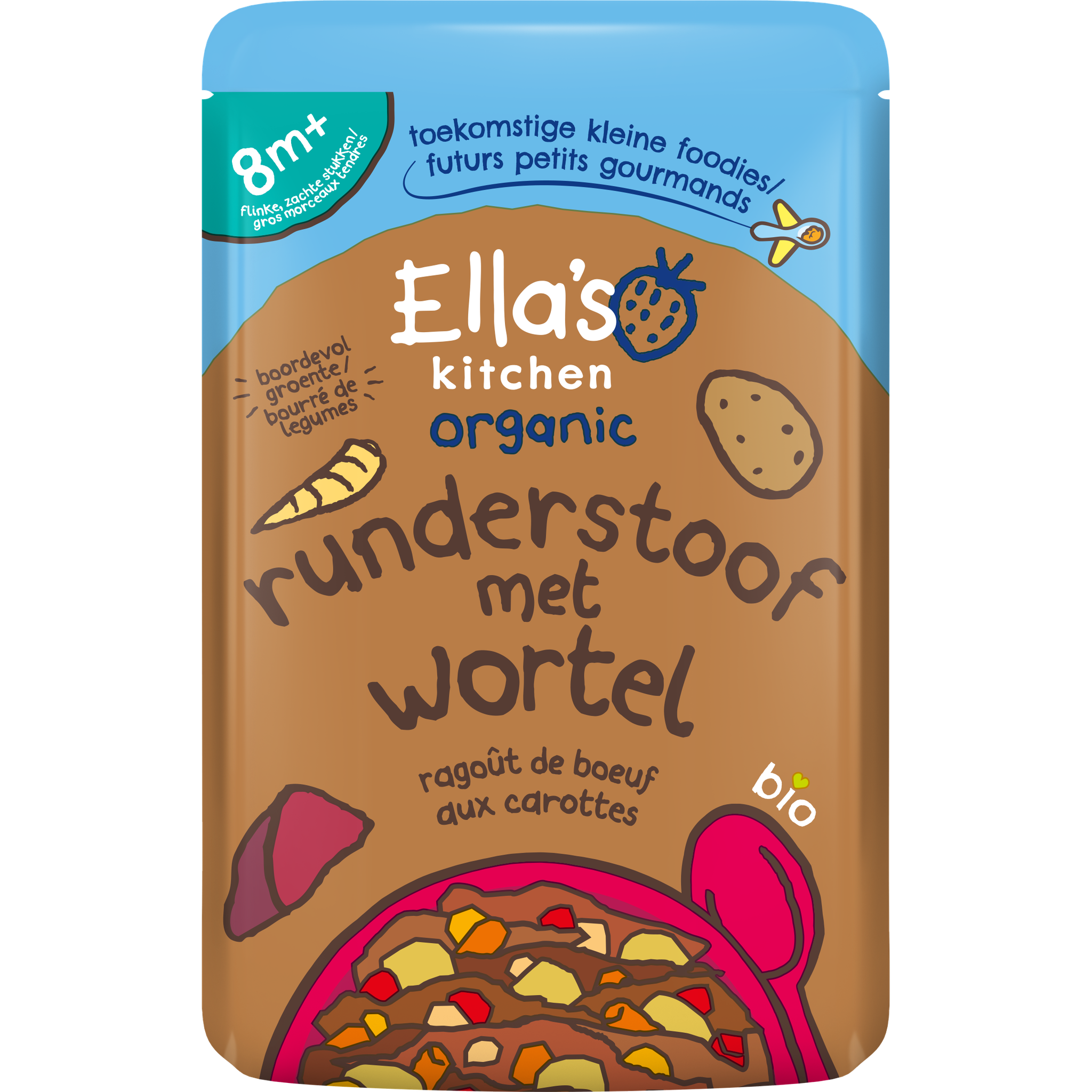 Ella's Kitchen Bio Runderstoof Wortel 8+ Maanden 190 gram