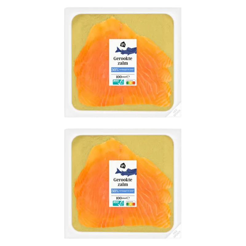 AH Gerookte zalm 30% verlaagd zout 2-pack