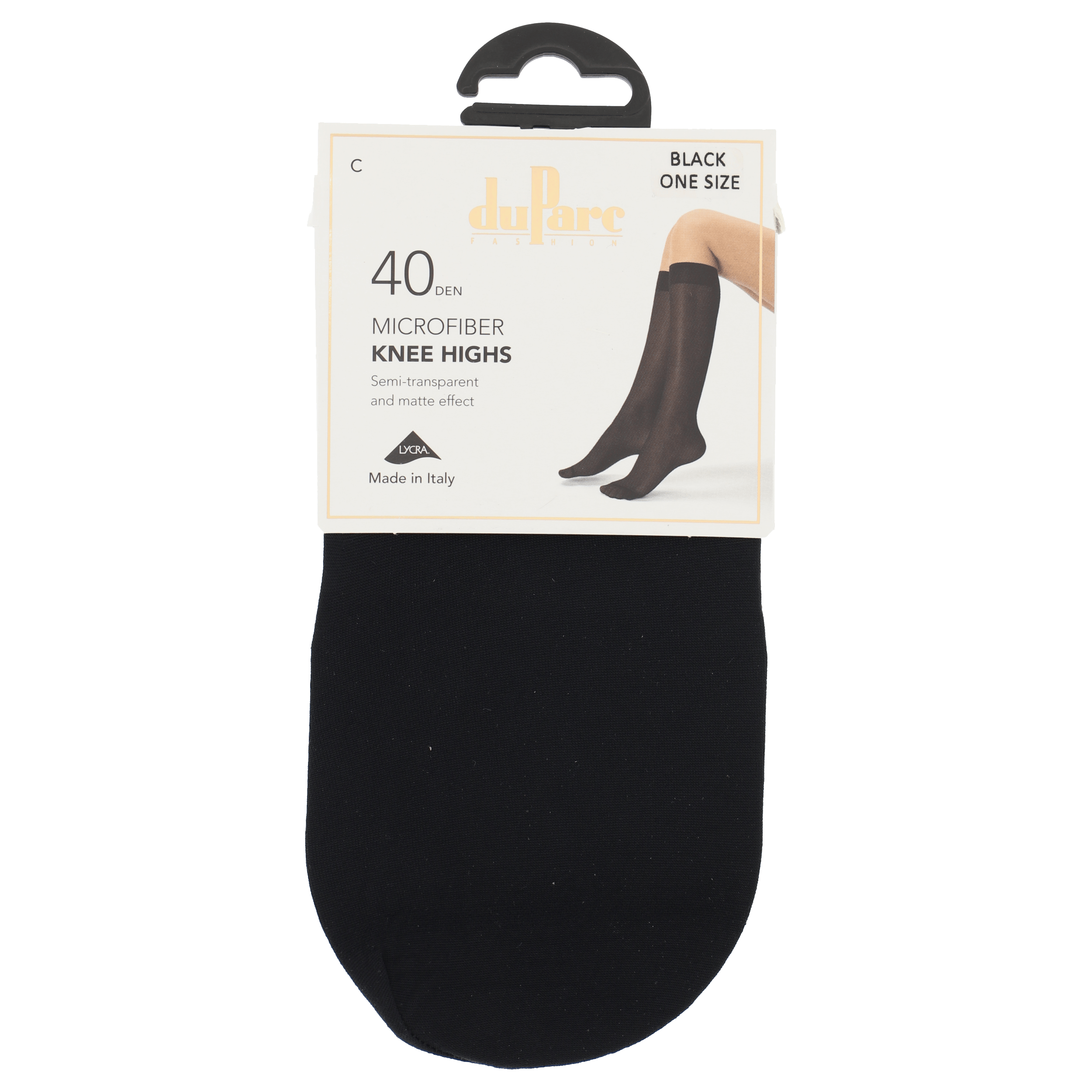 DuParc Kniekous Microfibre 40D Zwart OS/2p