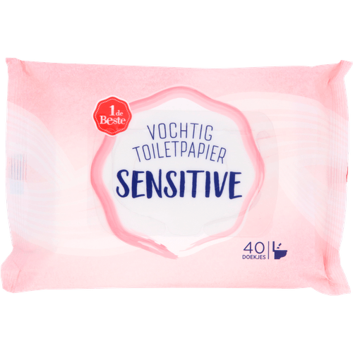 1 de Beste Vochtig toiletpapier gevoelige huid 40st