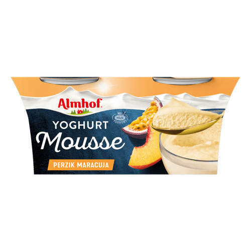 Almhof Yoghurt mousse perzik maracuja 2 st.