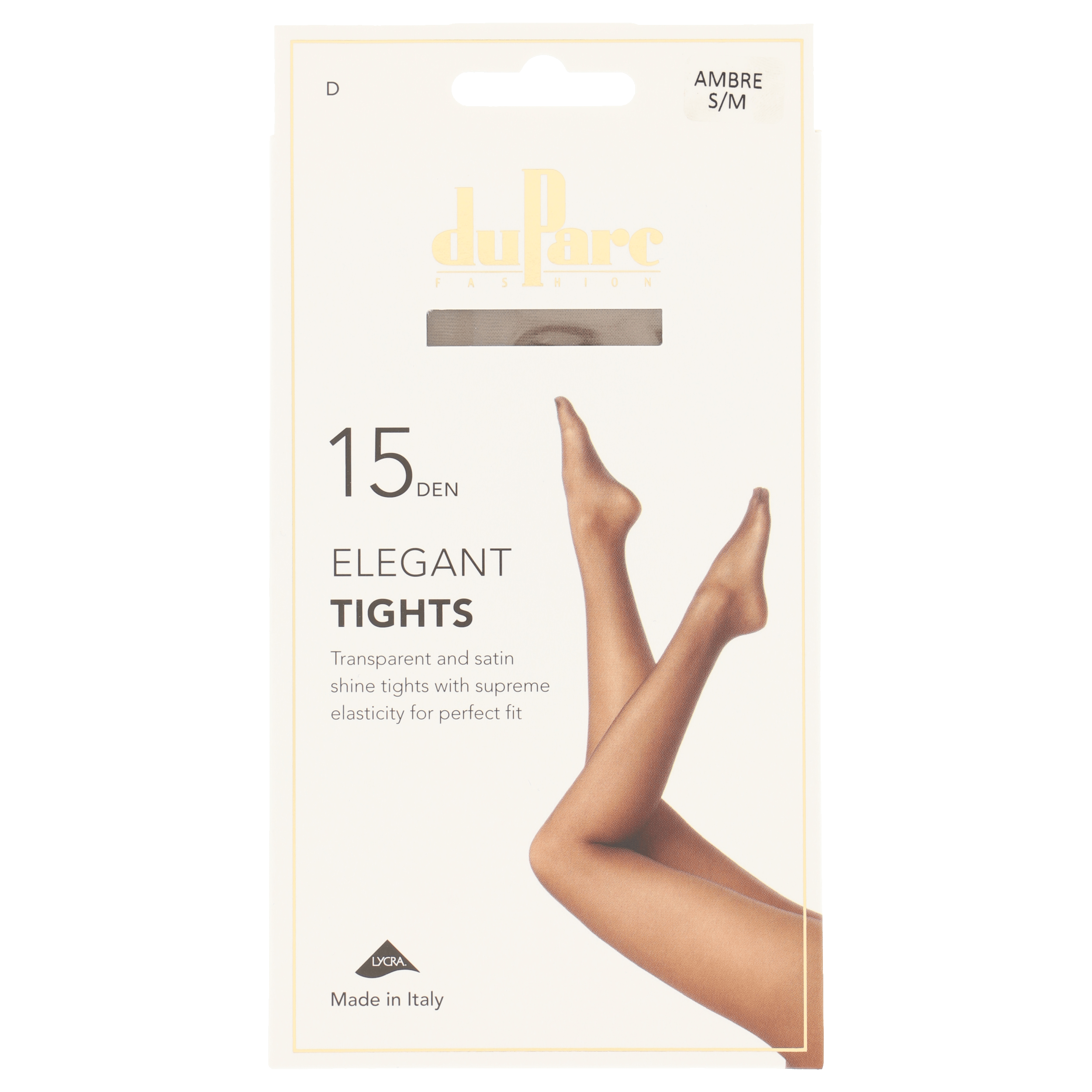 DuParc Panty Lycra 15D Satijnglans Ambre SM