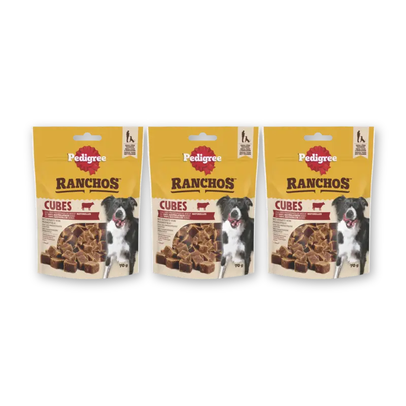 Pedigree Ranchos cubes rund 3-pack