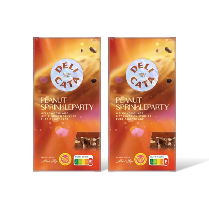 Delicata peanut sprinkleparty melkchocolade 2pack