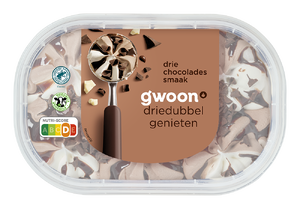 G'woon Roomijs Drie Chocolade