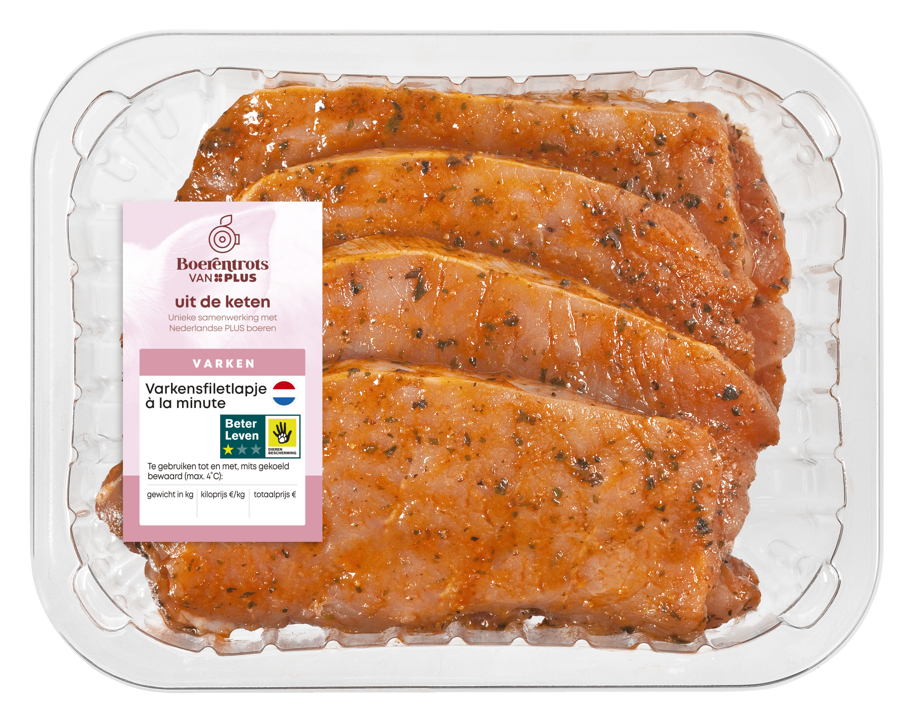 PLUS Boerentrots Varkensfiletlapje a la minute Toscaans