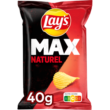 Lay's Max Ribbel Chips Naturel 40 gr