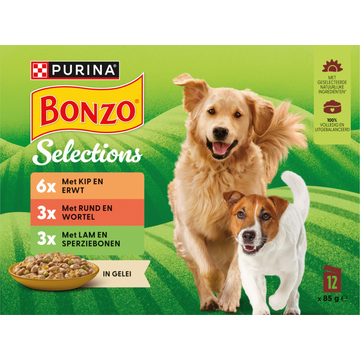 BONZO Pouch in Gelei Rund/Kip/Lam 12x85g