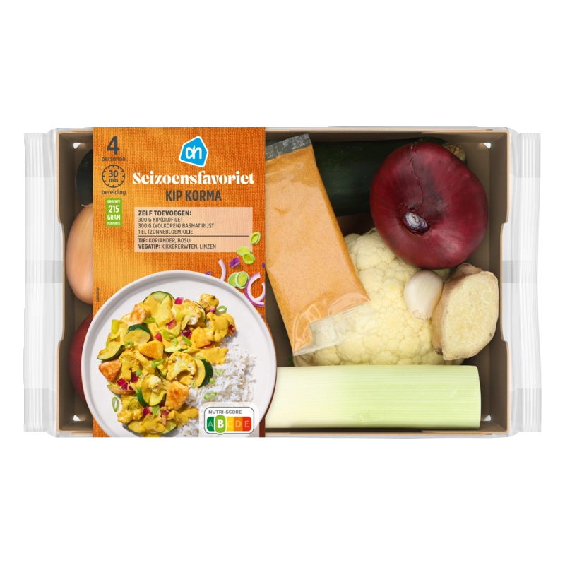 AH Seizoensfavoriet kip korma verspakket