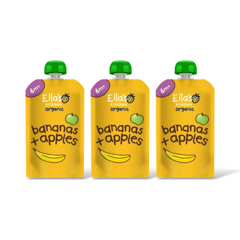 Ella's kitchen Bananas + apples 4m+ 3-pack