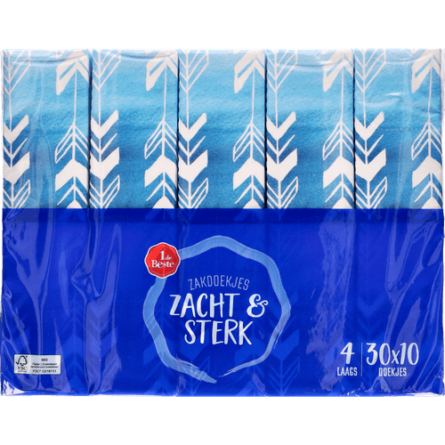 1 de Beste Zakdoekjes 4-laags