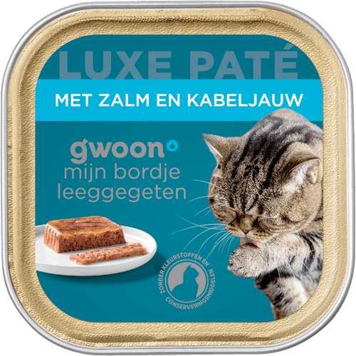 G'woon Kattenvoer alu zalm kabeljauw paté msc