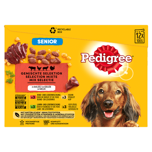 Pedigree Hondenvoer senior in gelei 12 stuks