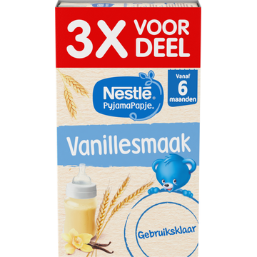 Nestlé PyjamaPapje® Vanillesmaak 6+ maanden 3 x 250 ML