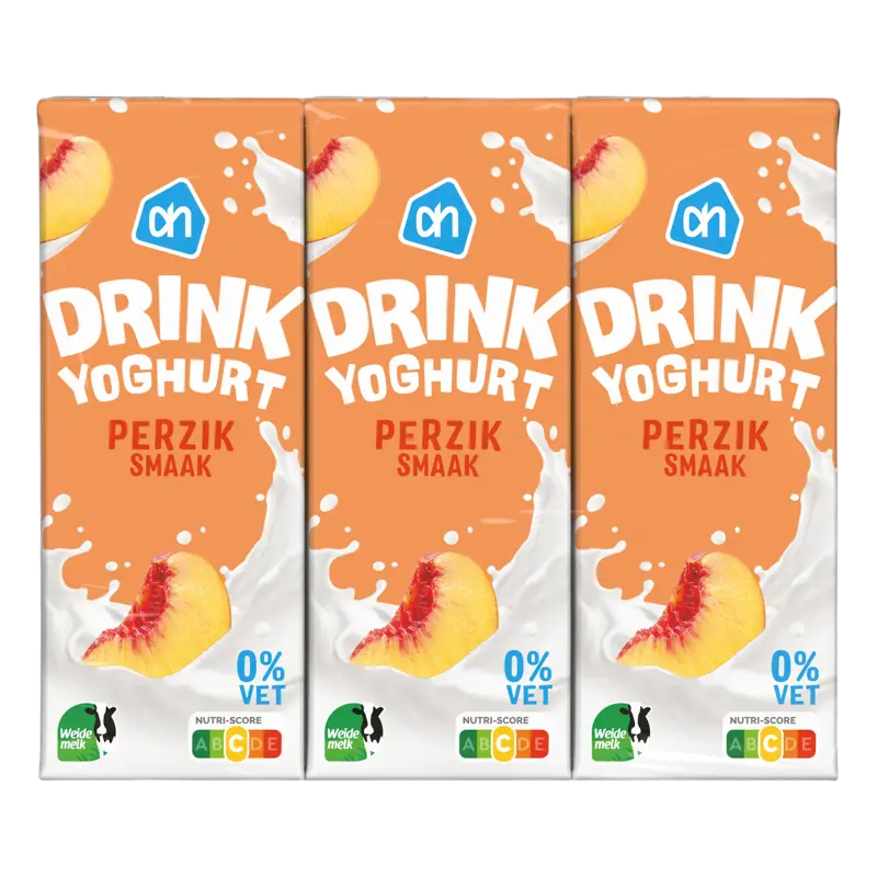 AH Drinkyoghurt perziksmaak 6-pack