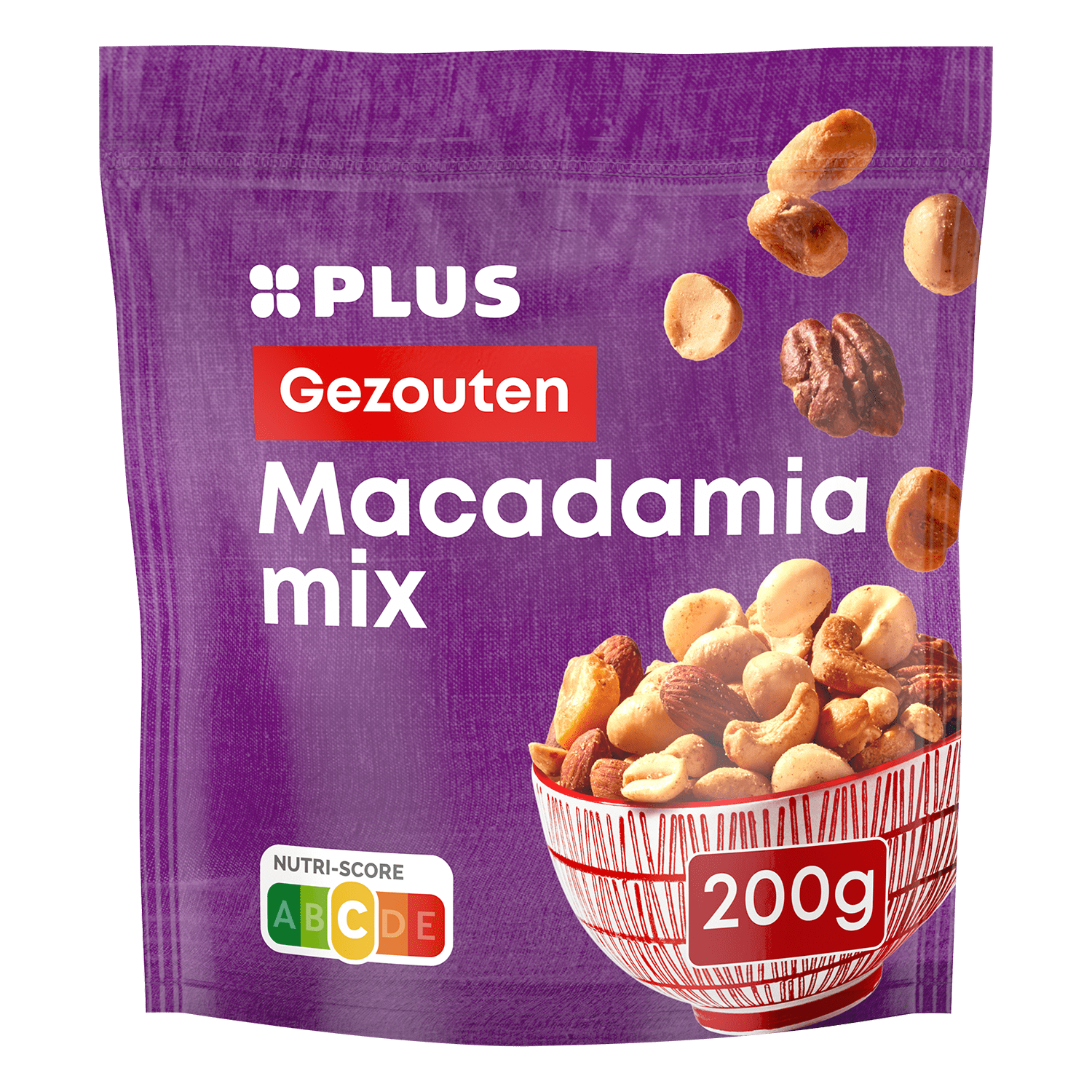 PLUS Macadamia mix gezouten gebrand