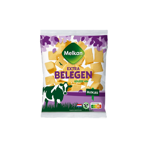 Melkan Goudse kaasblokjes extra belegen 48+