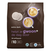 g'woon koffiepads extra dark