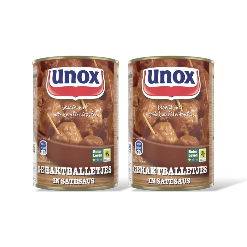 Unox Gehaktballetjes in satesaus 2-pack