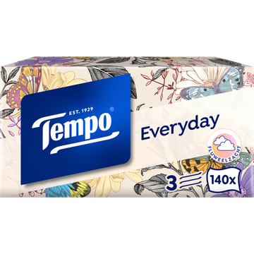 Tempo Light Doekjes 3-Laags XXL Box 140 Stuks
