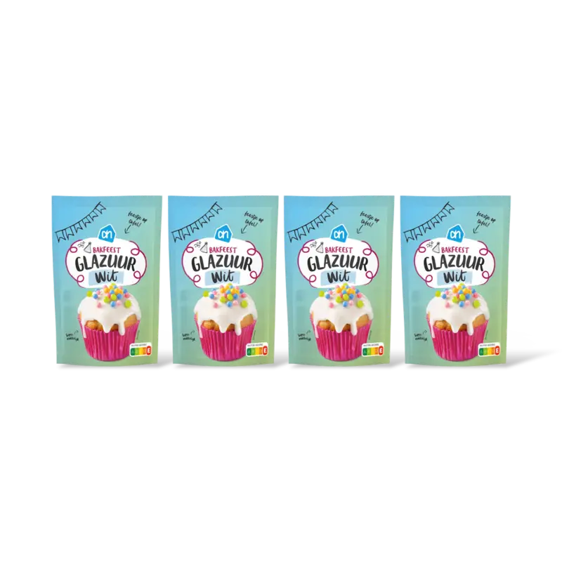 AH Bakfeest glazuur wit 4-pack