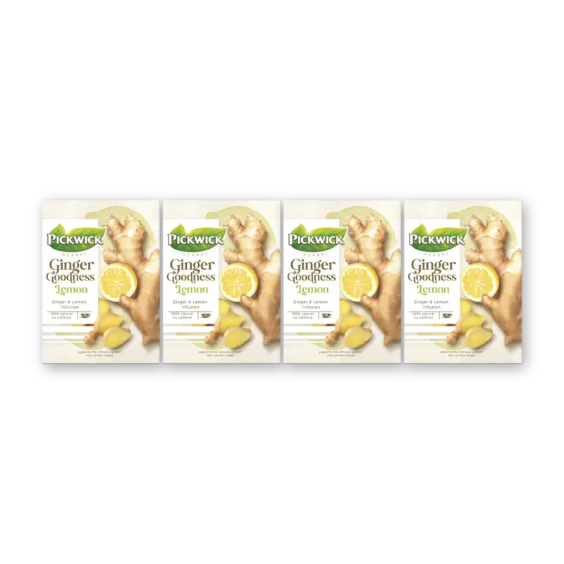 Pickwick Ginger goodness lemon kruidenthee 4-pack