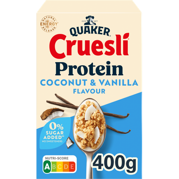 Quaker Cruesli Protein Zero Sugar Added Coconut & Vanilla 400 g