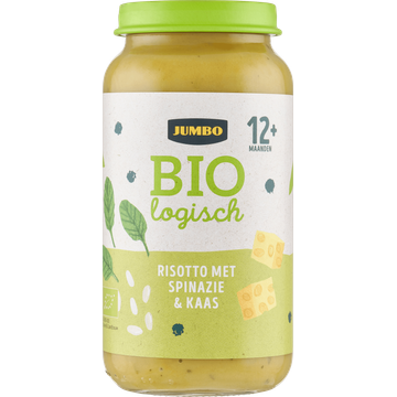 Jumbo Babyvoeding Biologisch Risotto met Spinazie & Kaas 12+ Maanden 250 g