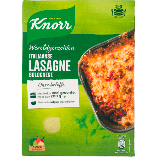 Knorr Wereldgerecht lasagne bolognese