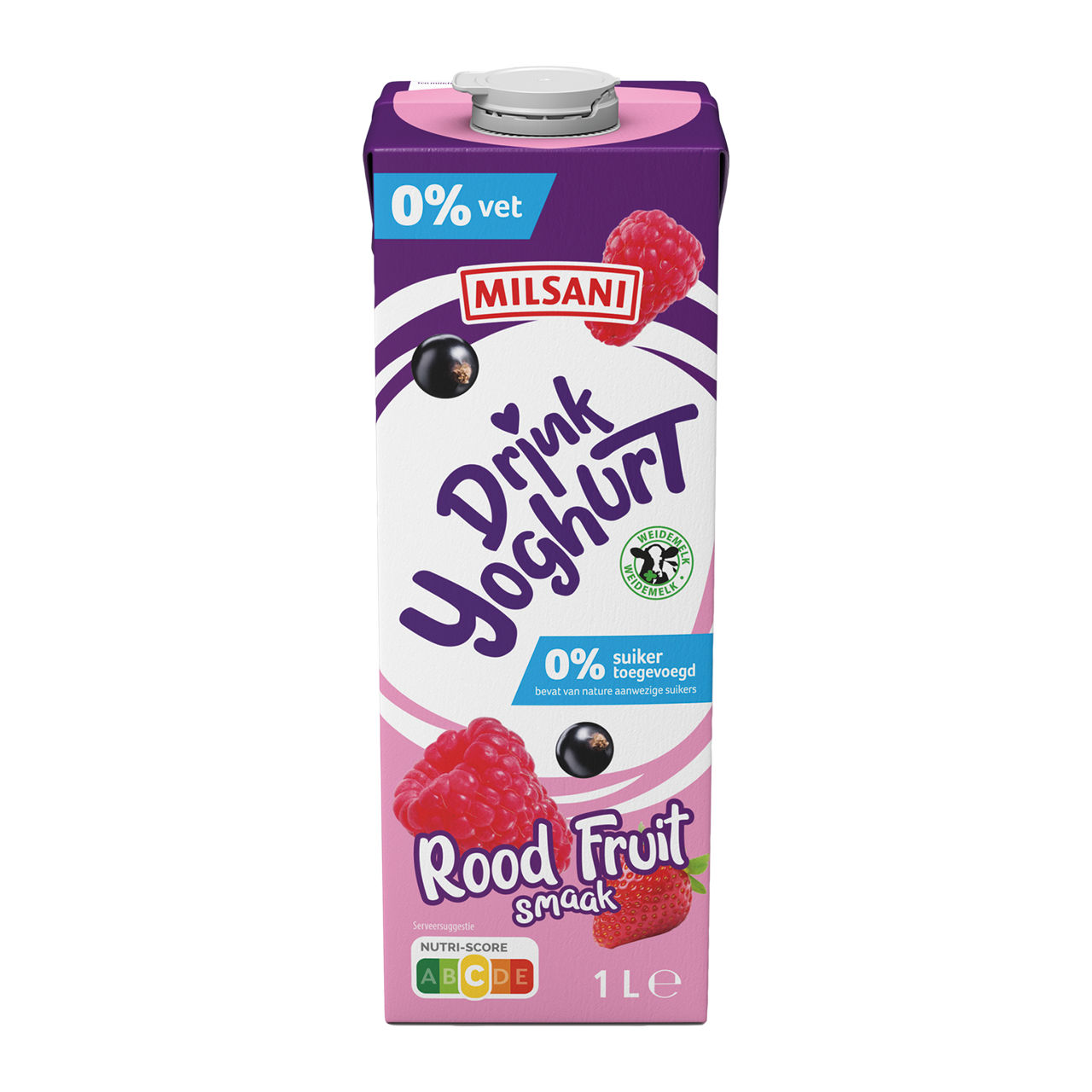 Yoghurtdrink rood fruit
