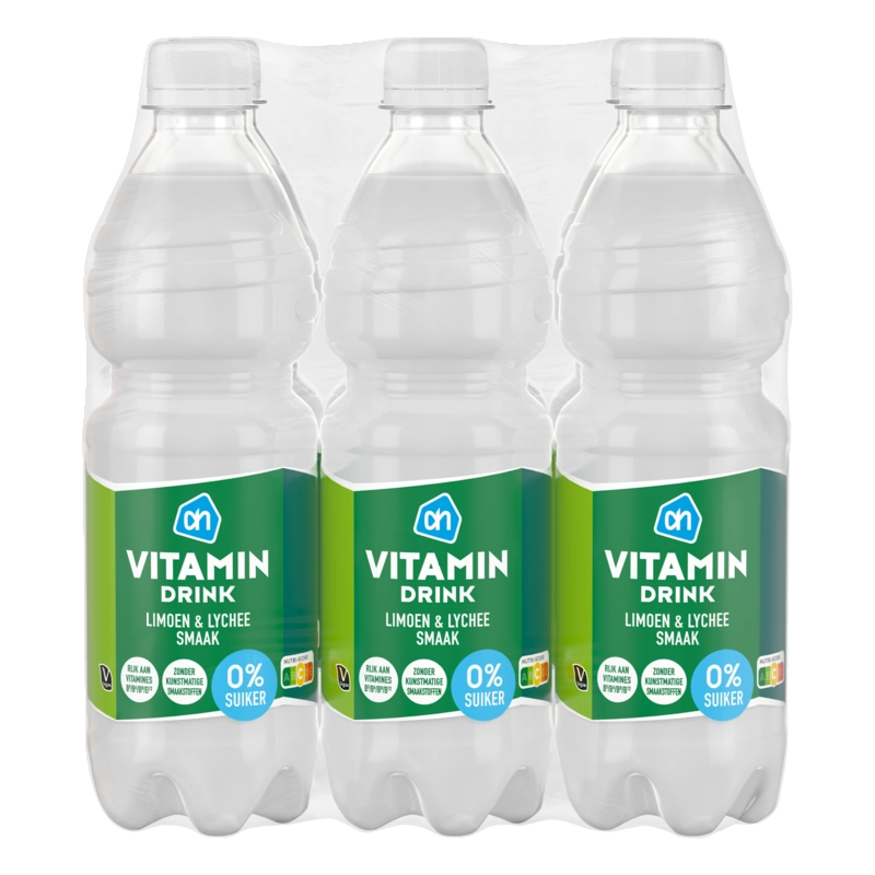 AH Vitamin drink limoen lychee 0% 6-pack