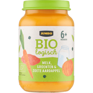 Jumbo Babyvoeding Biologisch Melk, Groenten & Zoete Aardappel 6+ Maanden 190 g