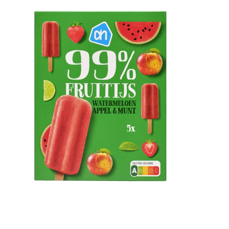 AH 99% fruitijs watermeloen appel munt