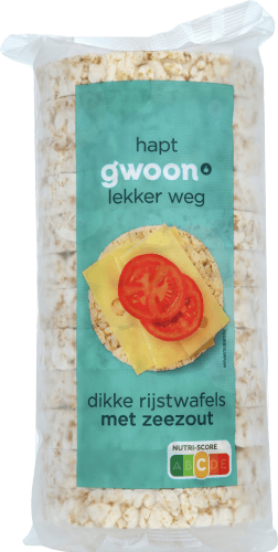 G'woon Dikke rijstwafel met zeezout
