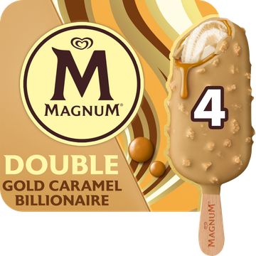 Magnum IJs Double Gold Caramel Billionaire 4 stuks 4 x 85ml