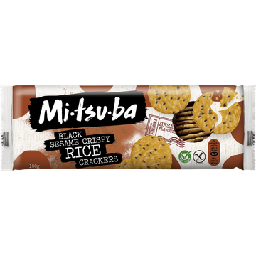 Mitsuba Black Sesame Crispy Rice Crackers 100 g