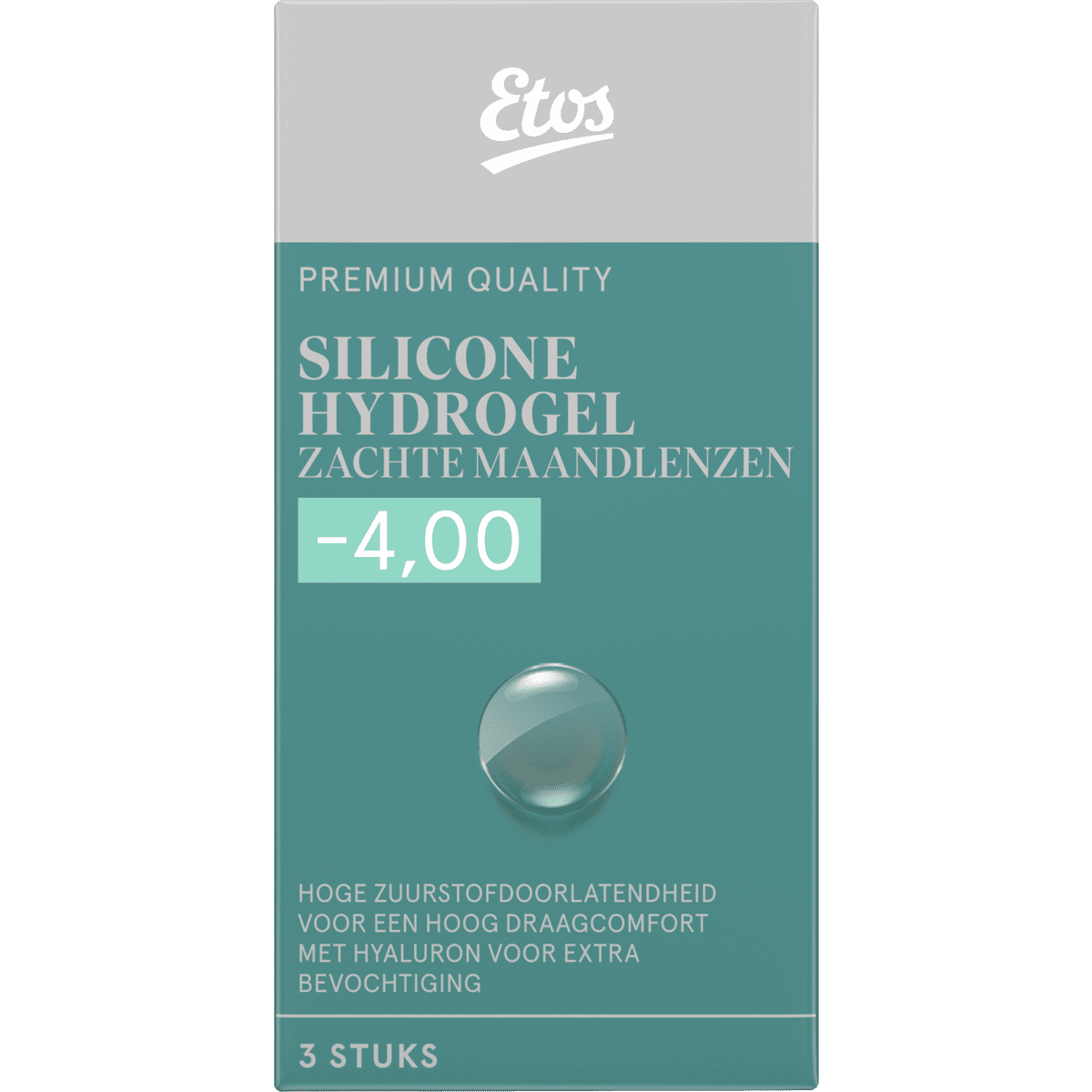 Etos Silicone Hydrogel Zachte Maandlenzen -4.00 3 stuks