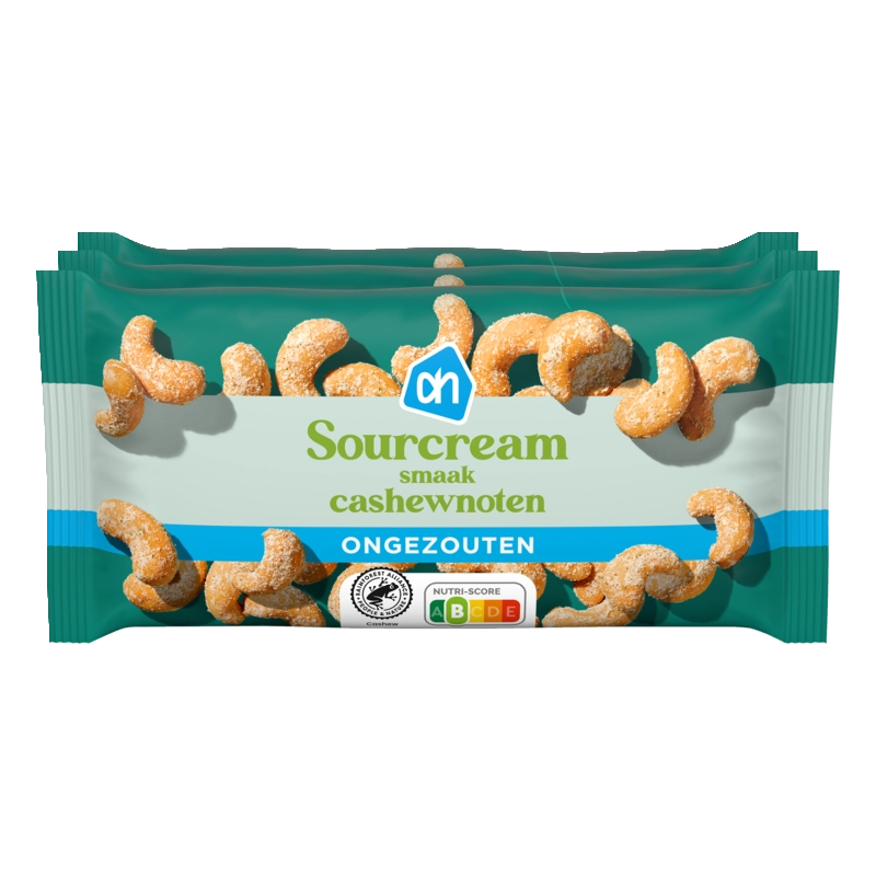 AH Sourcream cashewnoten ongezouten 3-pack