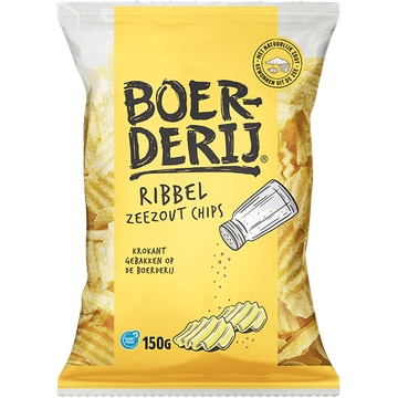 Boerderij Chips Ribbel Zeezout 150 g
