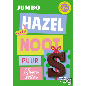 Jumbo Chocoletter S Puur Hazelnoot 75 g