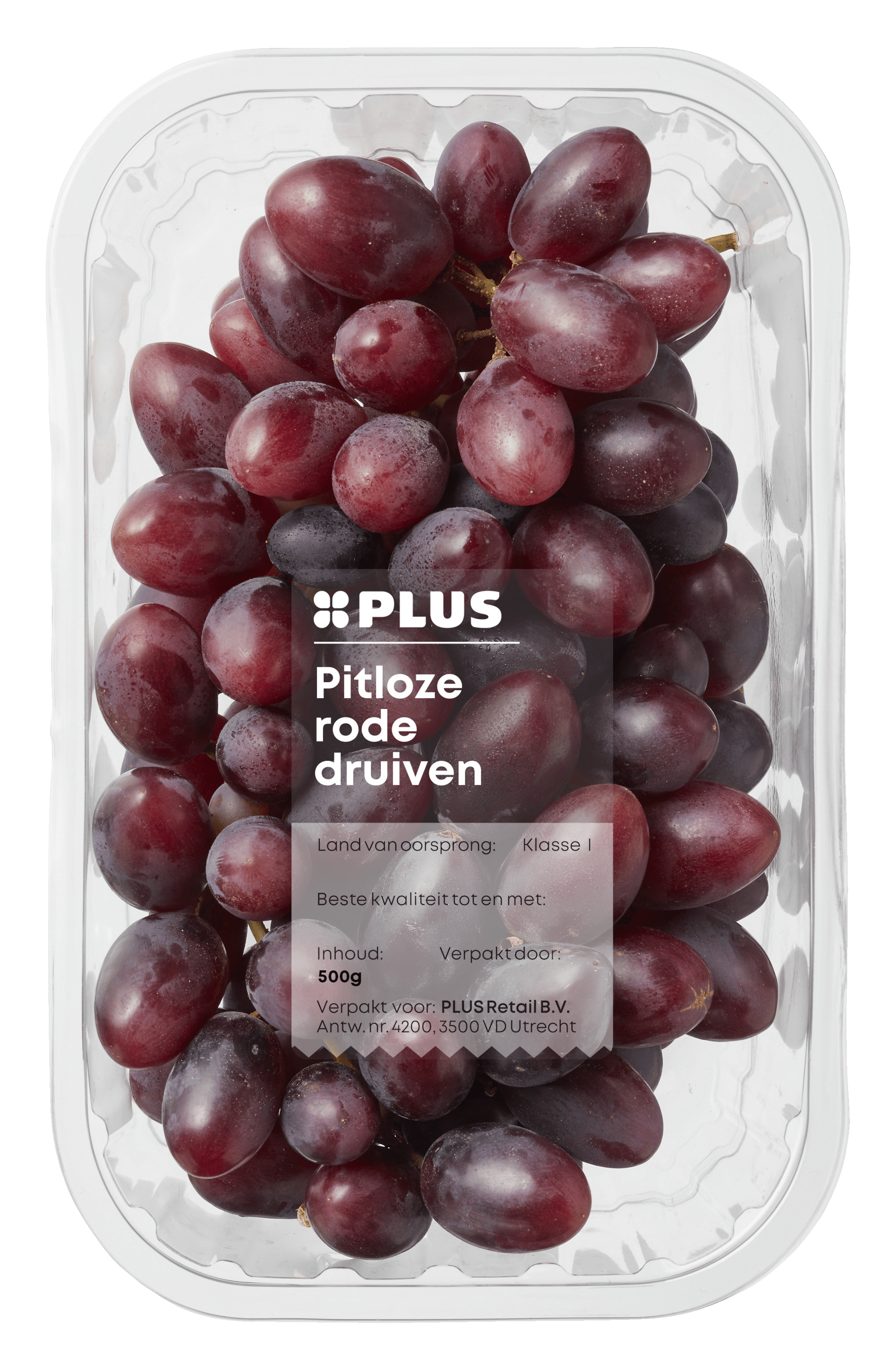 PLUS Druiven rood pitloos