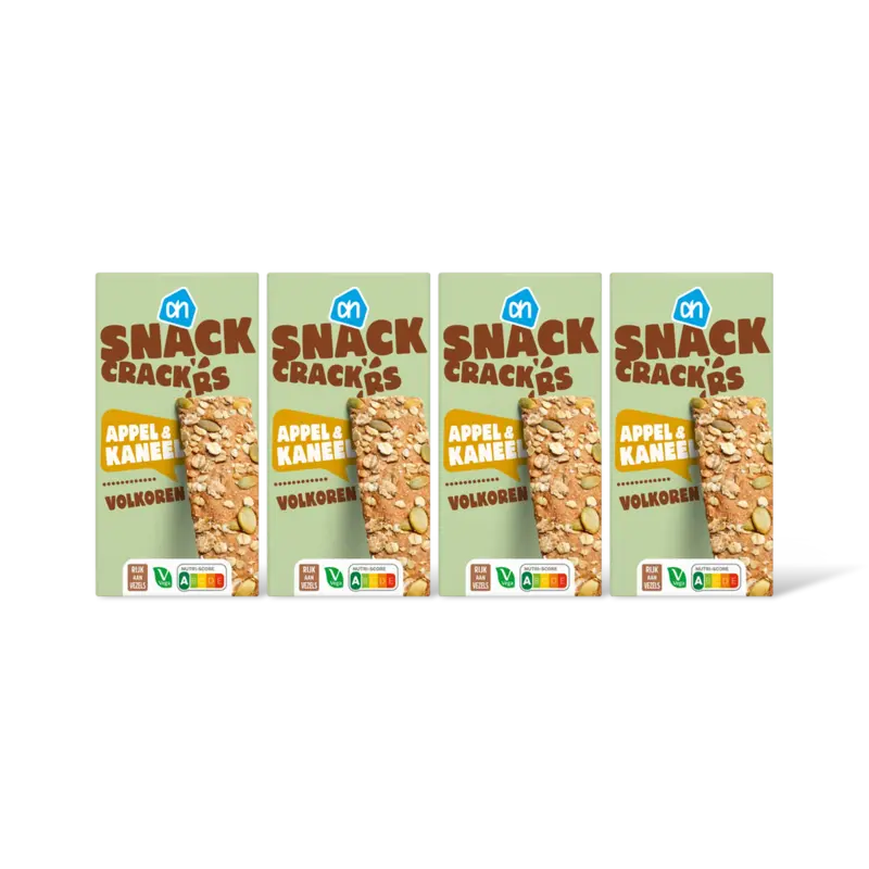AH Snackcrackers appel & kaneel 4-pack