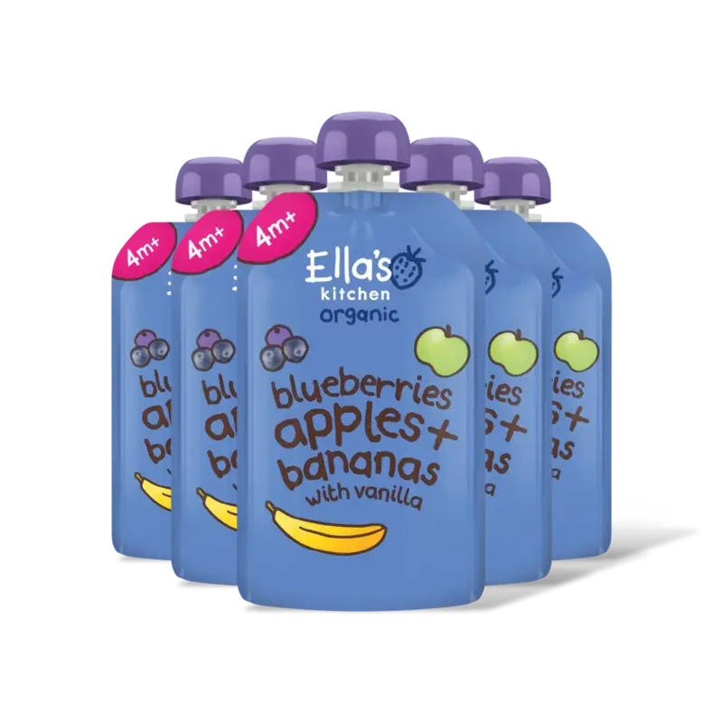 Ella's kitchen Blauwe bessen, appels, bananen 4m+ 5-pck