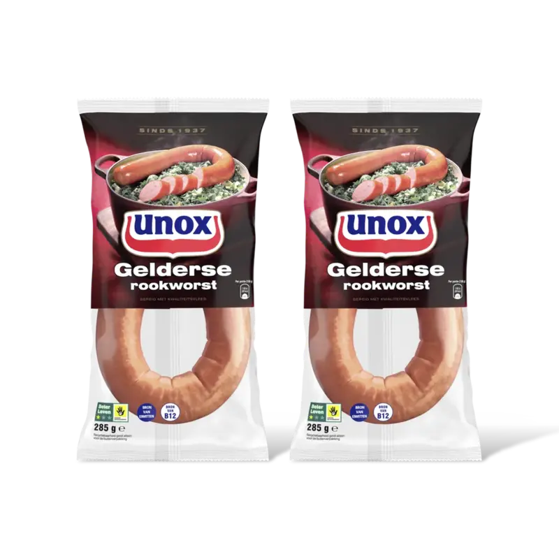 Unox Gelderse rookworst 2-pack