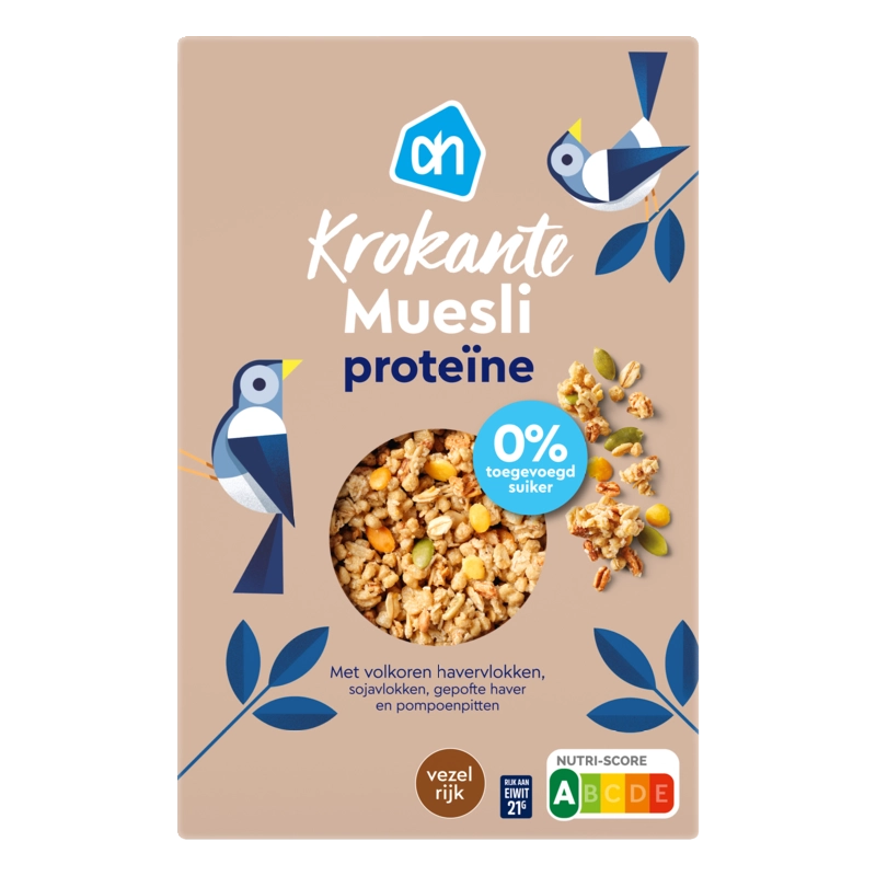 AH Krokante muesli proteine 0% suiker