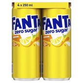 Fanta lemon zero 4-pack 250 ml